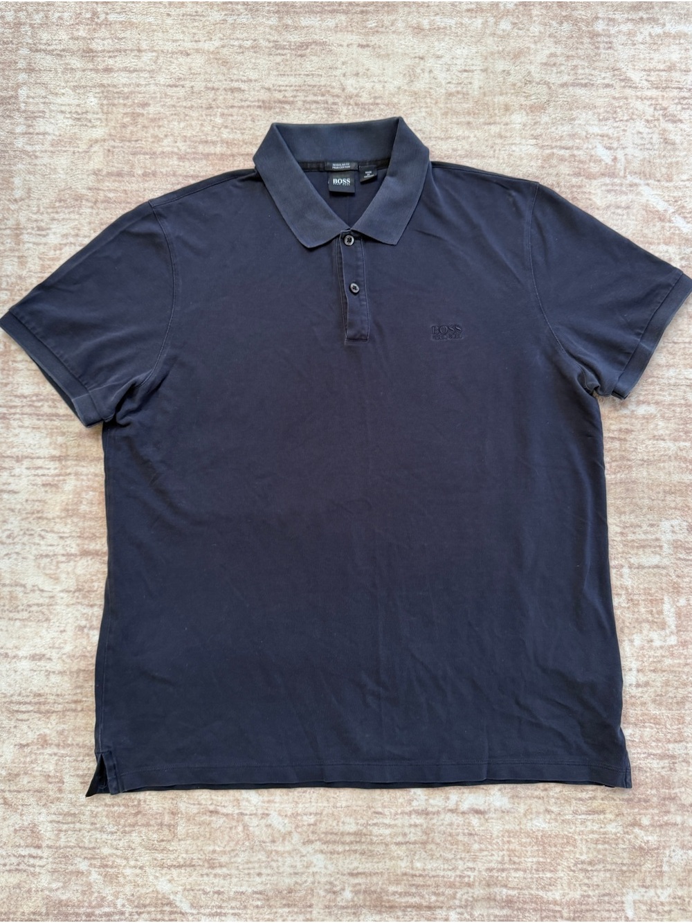 BOSS Hugo Boss Men's Navy Blue Short Sleeve Polo Shirt Size XL